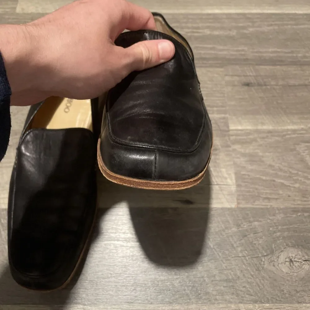 Jimmy Choo London Men’s‎ Black Leather Slip On Loafers Size 42 US 9